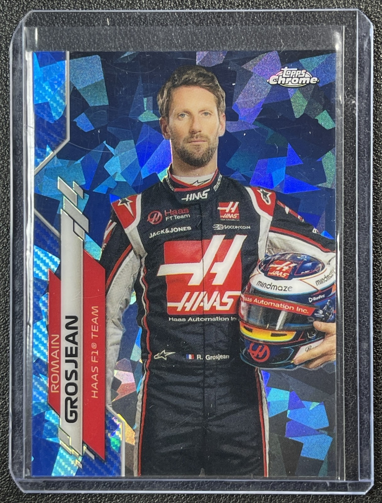 ROMAIN GROSJEAN 2020 TOPPS CHROME SAPPHIRE FORMULA 1 F1 #17 ROOKIE RC