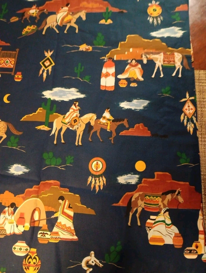 2 1/8 Yards+Cotton Fabric VIP Print Joan Messmore Cranston Print Works NEW  - Image 3 of 4