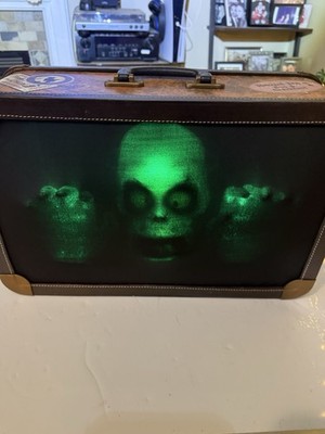 Halloween Suitcase Prop Animated Sound Spooky Decor Giggles International *Video