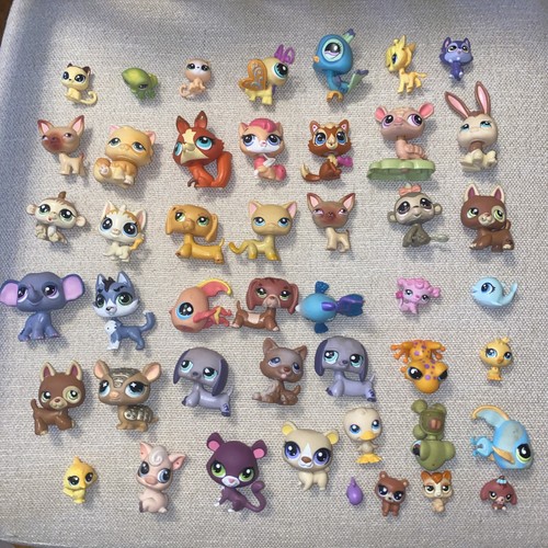 Lot De 22 Figurines Littlest Pet Shop - Hasbro - Animaux En Plastique Dur