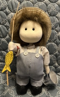 Vintage  Kollectible Kids'' Wind-up Musical/Moving Fishing Doll