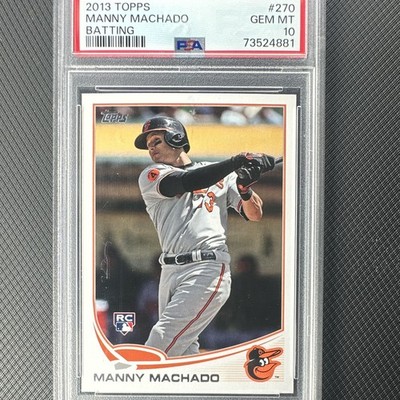 Topps 2013 Topps Manny Machado Image Variation Batting RC #270 PSA 10 Orioles