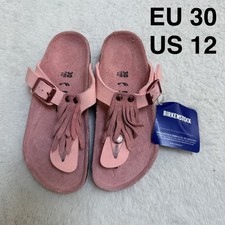 Nwt Birkenstock Birko Flor Gizeh Fringe KIDS Rose Pink 30 US 12