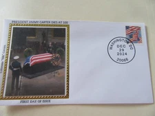 President Jimmy Carter Death Memorial Fdc 12-29-2024 Colorano Cover [Type #3]