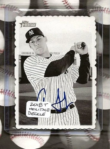 AARON JUDGE 2018 TOPPS HERITAGE 1969 DECKLE EDGE CARD #4 of 30
