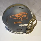 Johnny Manziel Signed Browns Slate Mini Helmet F*** Cle Beckett W BAS COA