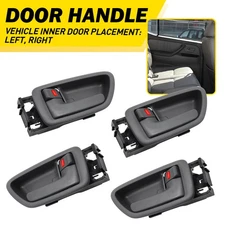 Inner 4Pcs Interior Rear Front Door w/Bezel Handle For 01-07 Toyota Sequoia 4.7L