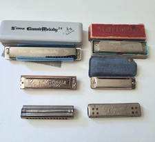 Vtg Harmonica Lot Of 6