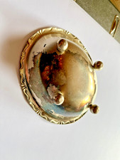 Servierschale mit Kugelf&uuml;&szlig;en ca. 10cm breit Sch&auml;lchen vielleicht versilbert