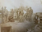 1861 Civil War Original Albumen Photograph Black Soldiers At Mess  Camp