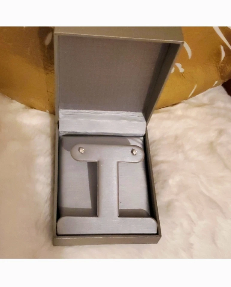 Zales 14k White Gold 1/3 Cttw. Stud Earrings - Image 2 of 4