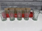 Coca Cola Vintage Green Glasses Set of 15 shot glasses with Original Box