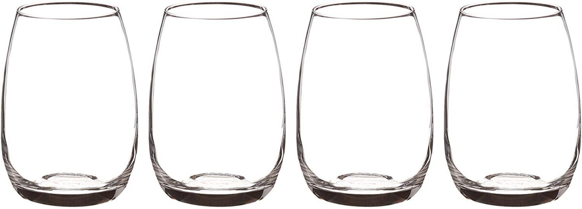 Luigi Bormioli Michelangelo Set of 4 Stemless Wine Glasses