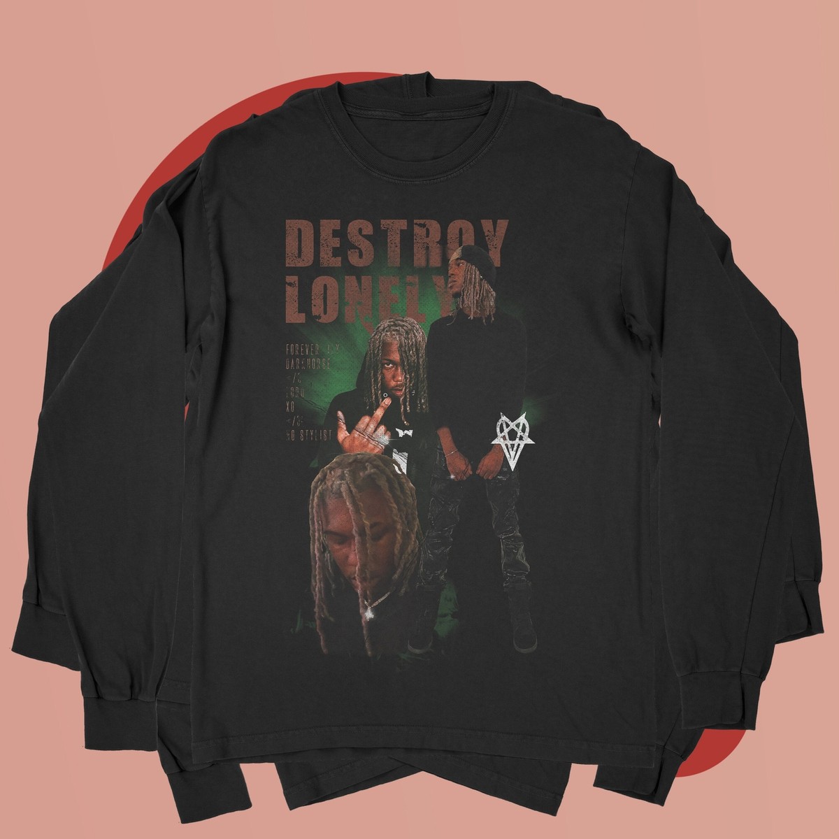 Destroy Lonely Vintage Short Long Sleeve T Shirt Opium Label Destroy Lonely Vintage Short Long Sleeve T Shirt Opium Label