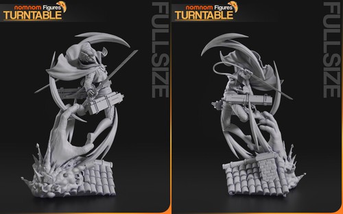 Captain Levi Attack on Titan Statue Fan Art Resin 3d printed DIY model kit - Picture 4 of 4