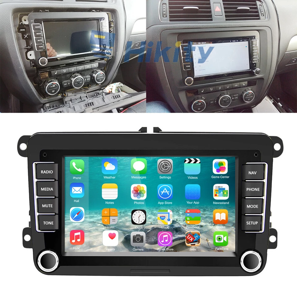 HIKITY Autoradio 7" Android15 WiFi GPS Navi FM BT WIFI PER VW Polo 6R 2009-2017 Carplay