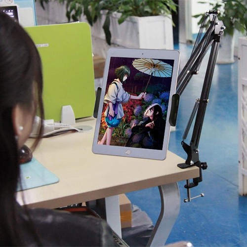 360° Rotation Adjustable Tablet Mount Foldable Bed Phone Stand Holder for iPad - Zdjęcie 13 z 16