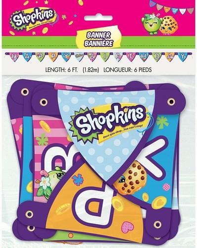 SHOPKINS PARTY Birthday Favor Plates Cups Napkins Tableware Decoration Banner - Picture 8 of 42
