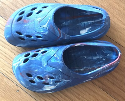 Toddler Blue, White, & Red Clog Size 11