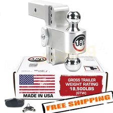 Weigh Safe CTB6-2.5 Adjustable Deg 6" 180 Hitch Ball Mount with 2.5" Shaft