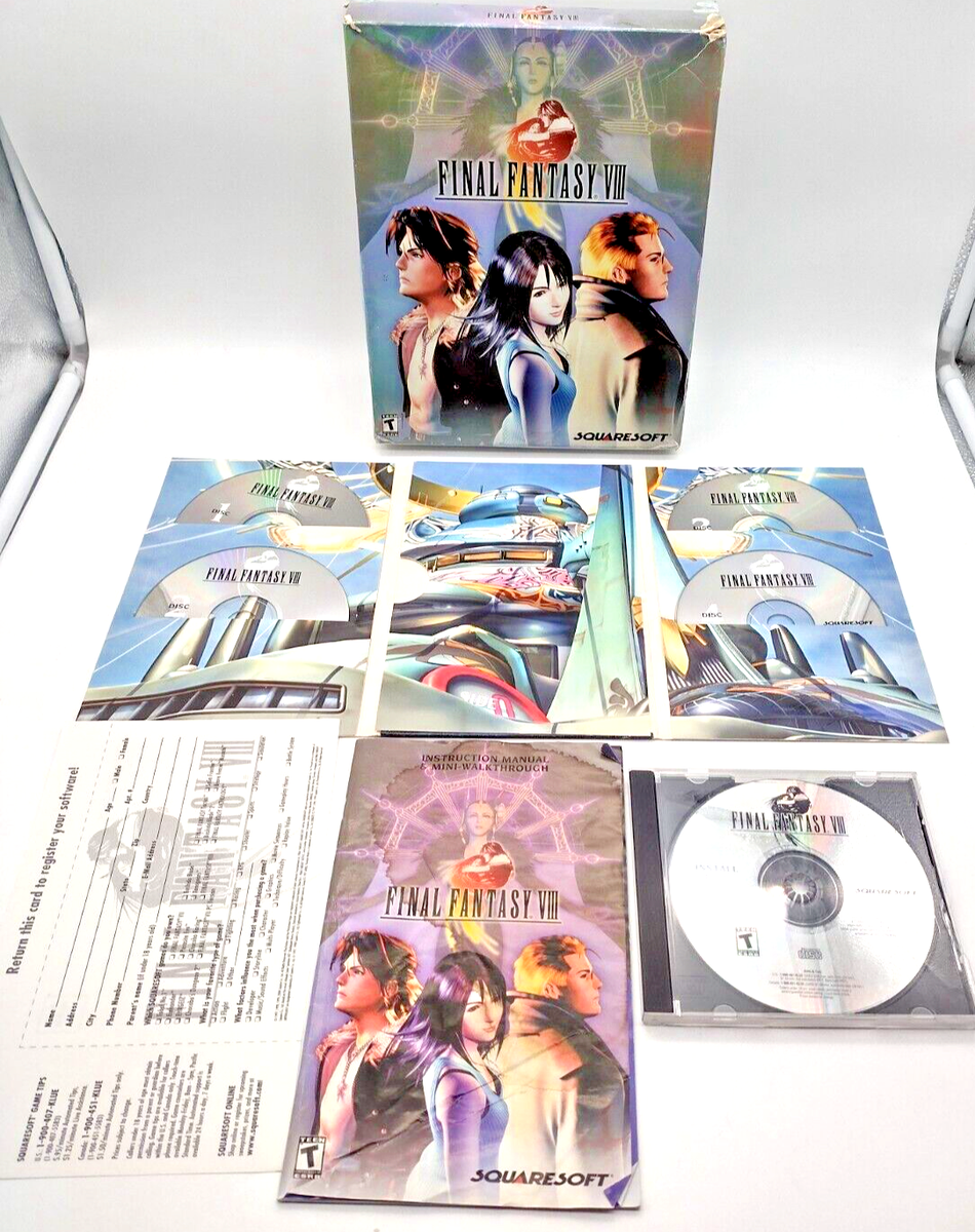 Final Fantasy VIII / 8 Squaresoft Windows PC Holofoil Big Final Fantasy VIII / 8 Squaresoft Windows PC Holofoil Big