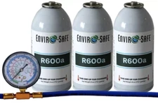 R600a, R600 in 6oz. Cans, Small AC Systems, Charging Kit for R600a (3 Cans)