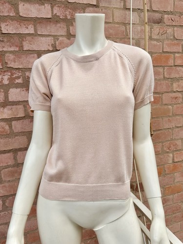 DOLCE & GABBANA Knit Cardigan Top Set Blush Pink Cotton Italian Size IT 40 S M - Picture 20 of 24