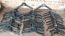 Lot of 60 Black Plastic 17" Clothes Hangers Lot w Swivel Hooks