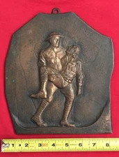 WW1 - ORIGIN BRONZE - US "DOUGHBOYS" “BUDDY MEMORIAL” From JAFFREY NEW HAMPSHIRE