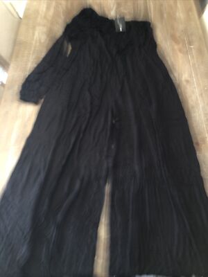 Fashion Nova Alexis One Shoulder Jumpsuit Black XL