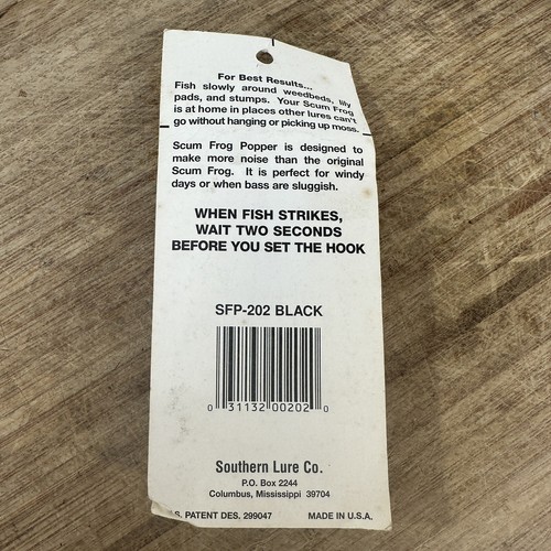Vintage Scum Frog Weedless Fishing Lure - Southern Lure Co. NOS in package - Picture 3 of 3