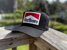 Handcrafted Marlboro Trucker Hat Rope Detail SnapBack Adjustable