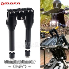 8" Tall Handlebar Riser 1-1/2'' Top Clamp One-Piece For HD Dyna Street Bob FXDB