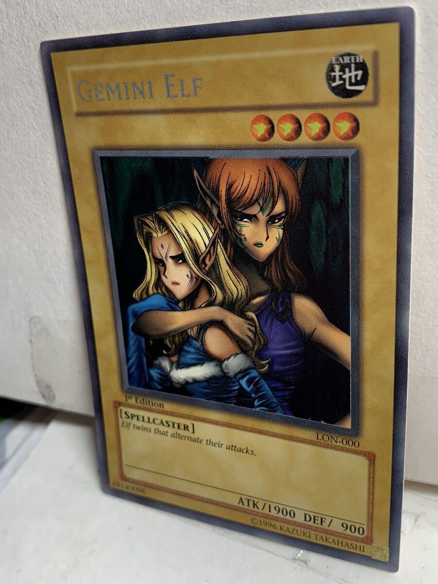 LON-000 Yugioh 1st Edition Gemini Elf Holo Secret Rare Mint LON-000 Yugioh 1st Edition Gemini Elf Holo Secret Rare Mint