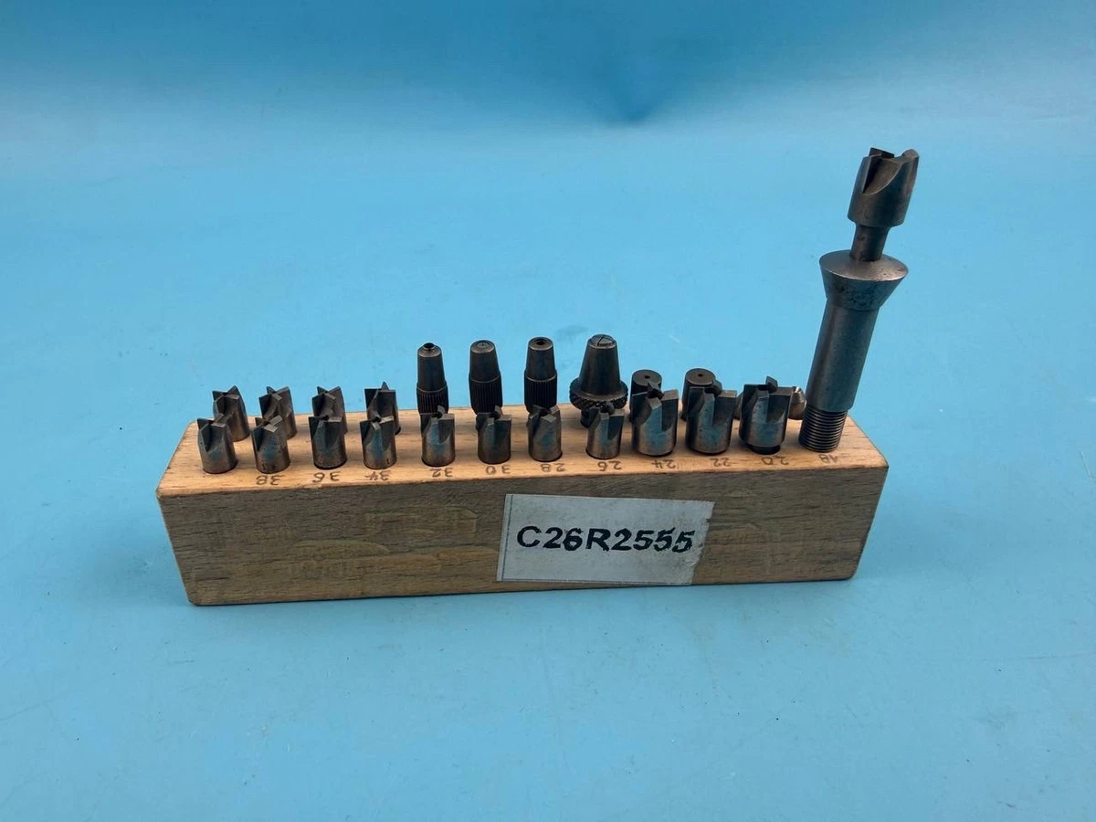 Watchmakers Wolf Jahn 8mm Lathe Cutters Drilling Chuck Kit Germany