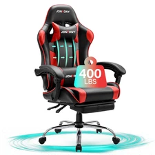 Big and Tall Gaming Chair, Ergonomic Design, Gamer Chair PU Leather with Footres
