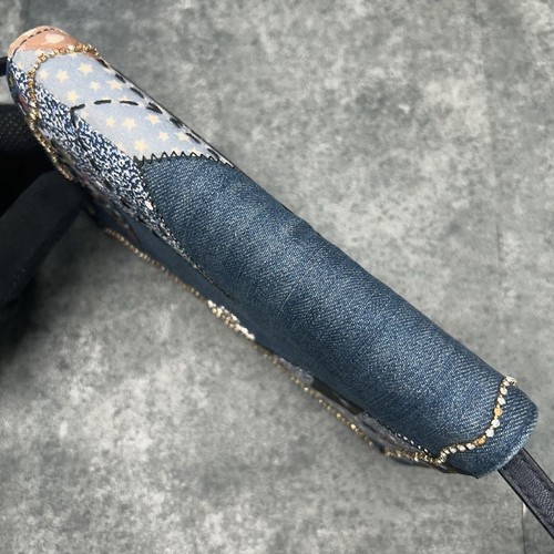 Coach Denim Blumen Nieten Schultertasche Botanisches Rosenmuster Lederbesatz Japan - Bild 6 von 24