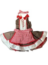 Gingerbread Costume Size XS Toddler Girls 2-4 Snap Crotch Tulle Skirt Christmas