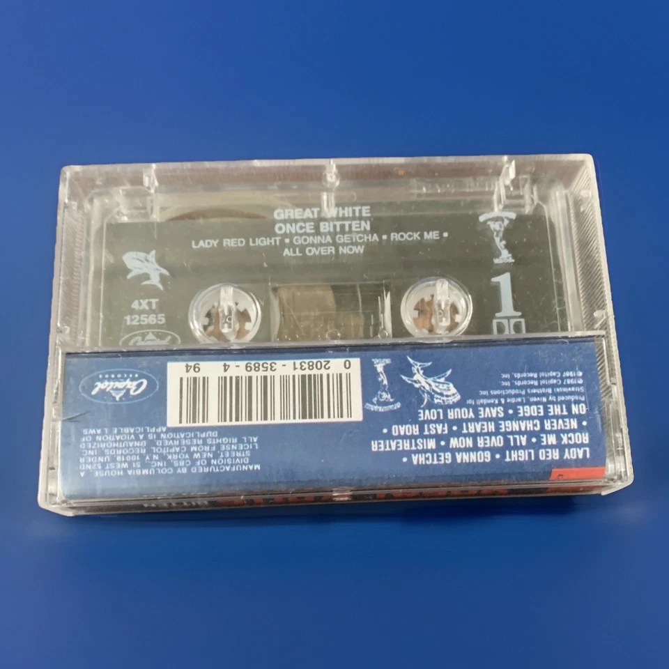 Great White Once Bitten US Cassette Tape Metal Rock ***TESTED*** - Image 2 of 4