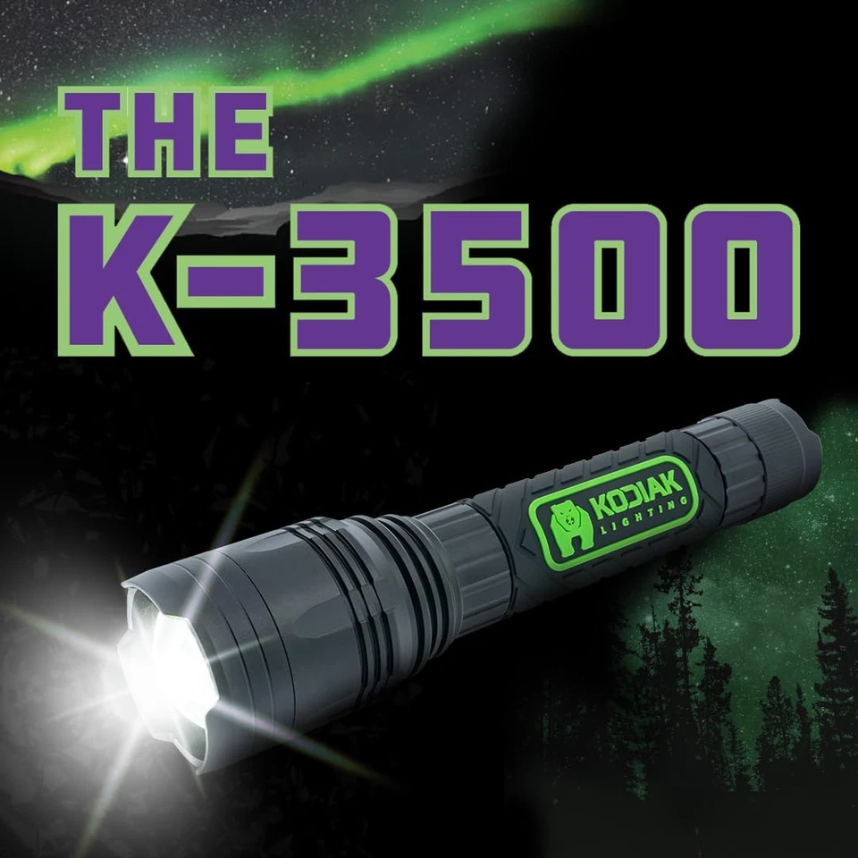 KODIAK Tactical Flashlight, 3500 Lumen Compact LED Flashlight with Rubber Coa... - Image 2 of 4
