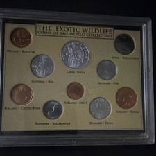 Exotic Wildlife Coins Malawi Chile India Slovenia Iceland Hungary