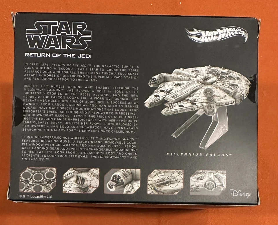 Star Wars Millennium Falcon ELITE Hot Wheels Difícil de encontrar. NUEVO EN CAJA. Foto 3 de 4