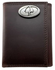 Mossy Oak Genuine Leather Trifold Wallet by Enmon-New in Tin