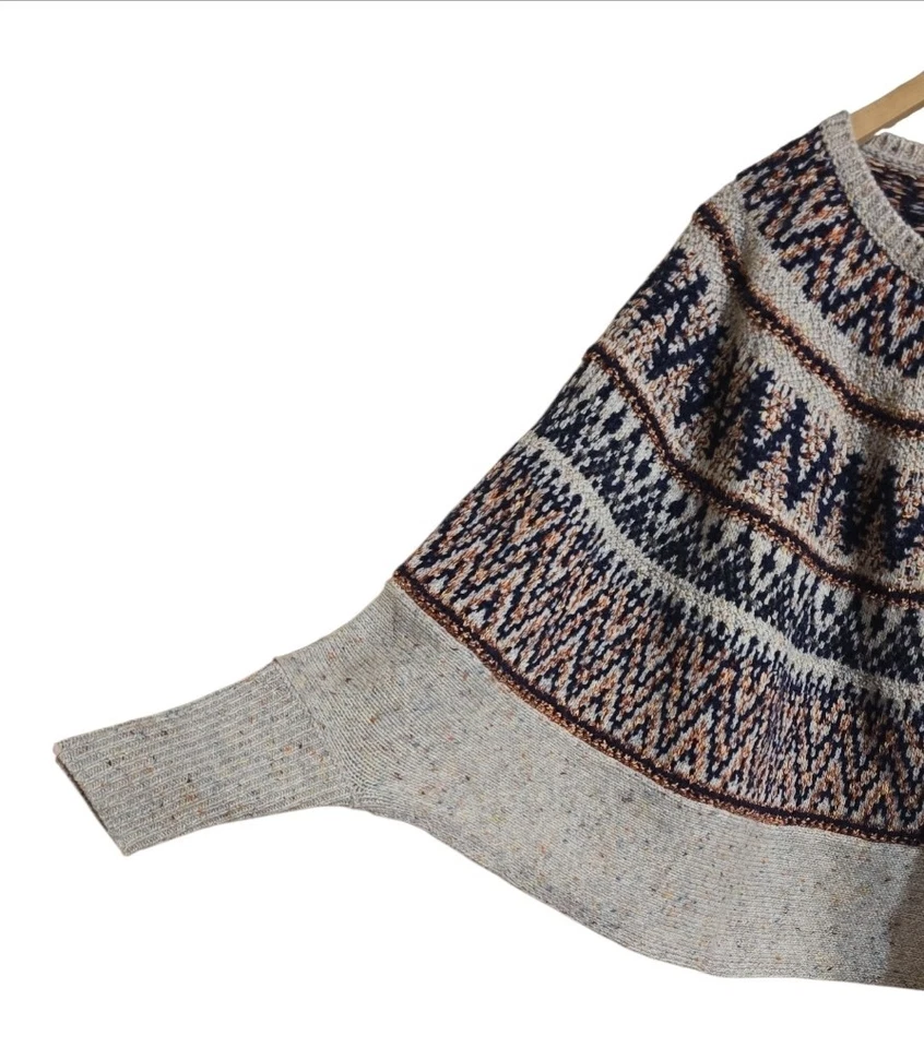 Suéter Poncho Anthropologie Sleeping On Snow Midland Fair Isle Talla Grande. Talla XS Foto 3 de 4