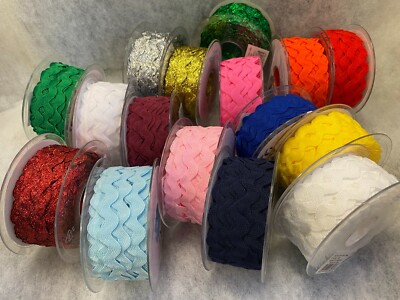 Großes Jumbo 13 mm RIC RAC Band/Zopf/Borte ~ verschiedene Farben & Längen ~ UK LAGER
