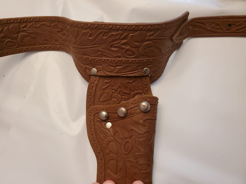 VINTAGE 1970'S DOUBLE COWBOY HOLSTER WITH ORIGINAL BELT - EXCELLENT CONDITION - Picture 4 of 15