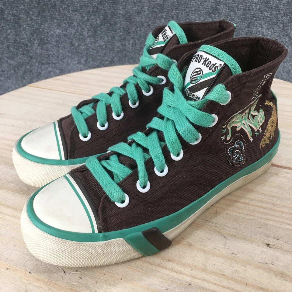 Zapatos PRO Keds Mujer 5.5 Roca Wear Royal Zapatillas Altas RW2190 Tela Verde Foto 3 de 4