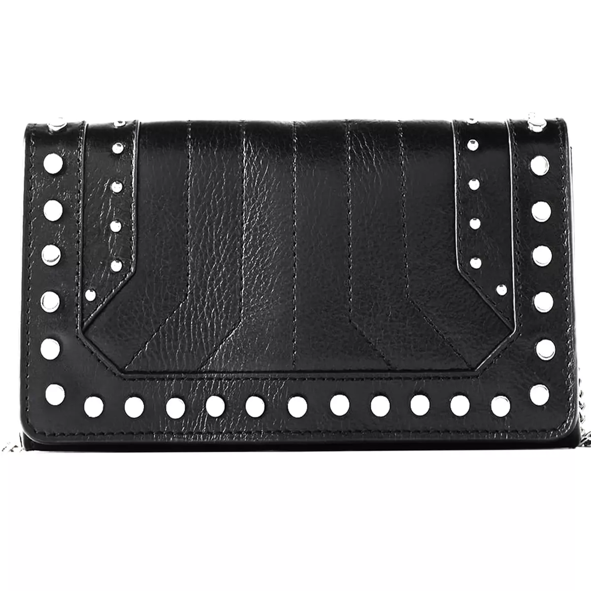 Zara - Studded Crossbody Wallet Bag - Black - Women