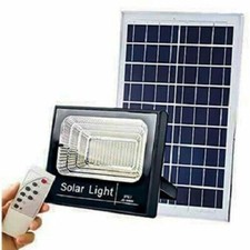 Faro Faretto LED SMD 300W con Pannello Solare Ricaricabile e Telecomando