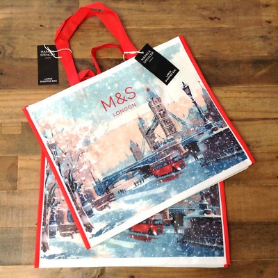 Marks & Spencer London Reusable Bag Holiday Tote 16'' x 14'' x 7''